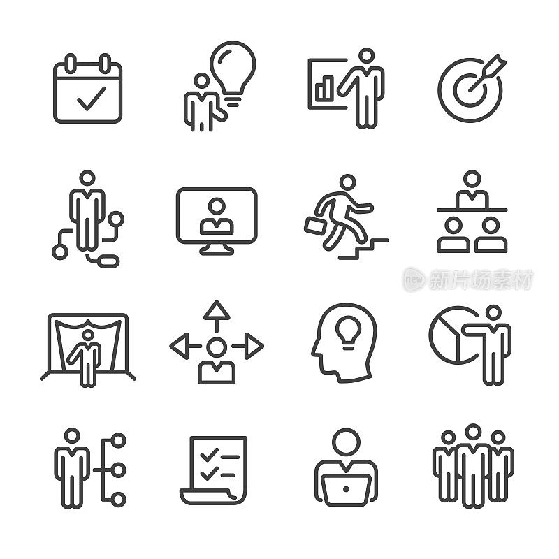 Business Management Icons - Line Series